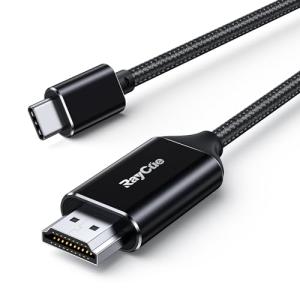 RayCue USB C HDMI 変換ケーブル 2M 4K30Hz 変換コネクタ 設定不要 ナイロンコー｜at-total SHOP