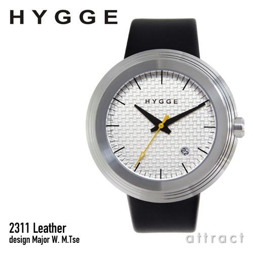 HYGGE ヒュッゲ Leather レザー ウォッチ ホワイト ダイヤル シルバーケース HGE0...