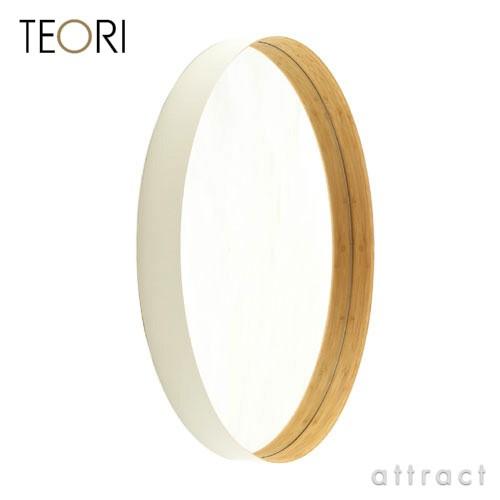 TEORI テオリ ZERO ゼロ ミラー 鏡 Lサイズ Φ58cm カラー：乳白色（ホワイト） デ...