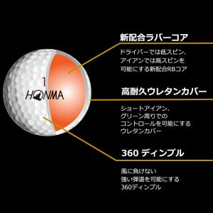 【即納】 2ダース 本間ゴルフ D1 スピン ...の詳細画像3