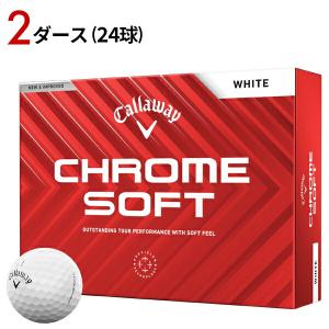 【2ダース】 キャロウェイ クロムソフト  2024年モデル ホワイト (Callaway/ゴルフボール/CHROME SOFT)