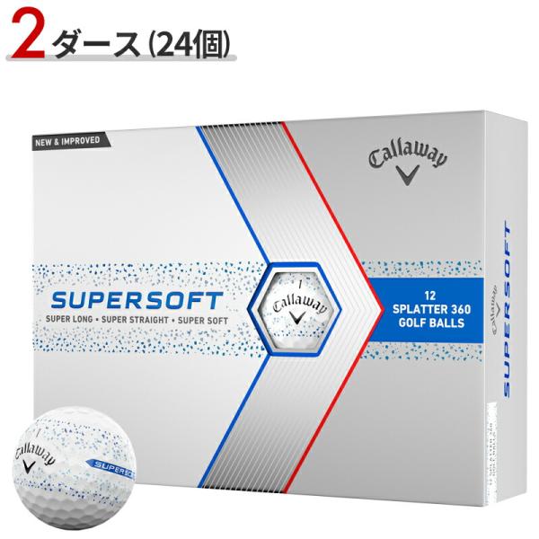 【限定】【2ダース】 キャロウェイ スーパーソフト スプラッター360 ゴルフボール 2024年モデ...