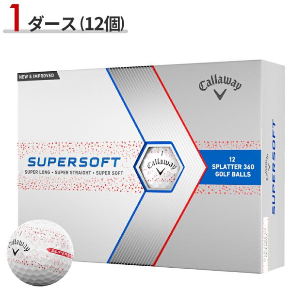 【限定】【1ダース】 キャロウェイ スーパーソフト スプラッター360 ゴルフボール 2024年モデ...