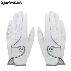 【両手用】テーラーメイド グリット エレメント グローブ ペア ゴルフ手袋 TJ178 ホワイト/シルバー (WH/SV) (TaylorMade 2024 ACC)｜attractgolf