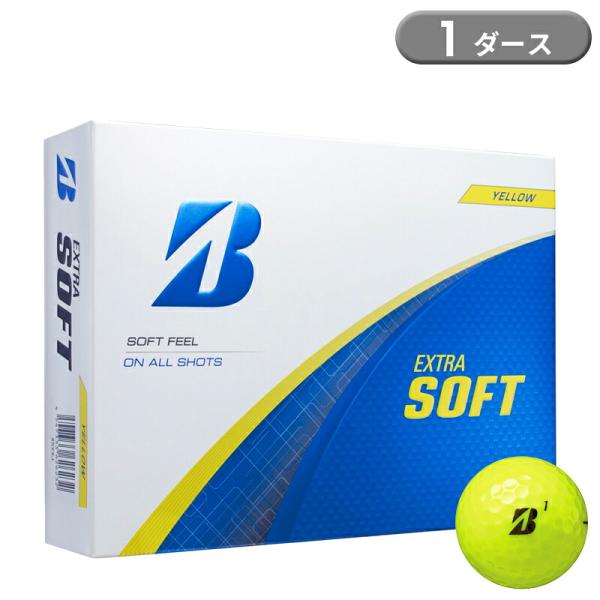 【即納】ブリヂストンゴルフ エクストラソフト ゴルフボール イエロー 1ダース 12個入り BRID...