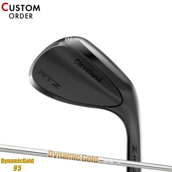 カスタム 右打用 クリーブランド RTZ ウェッジ ブラックサテン ダイナミックゴールド 95 スチ...