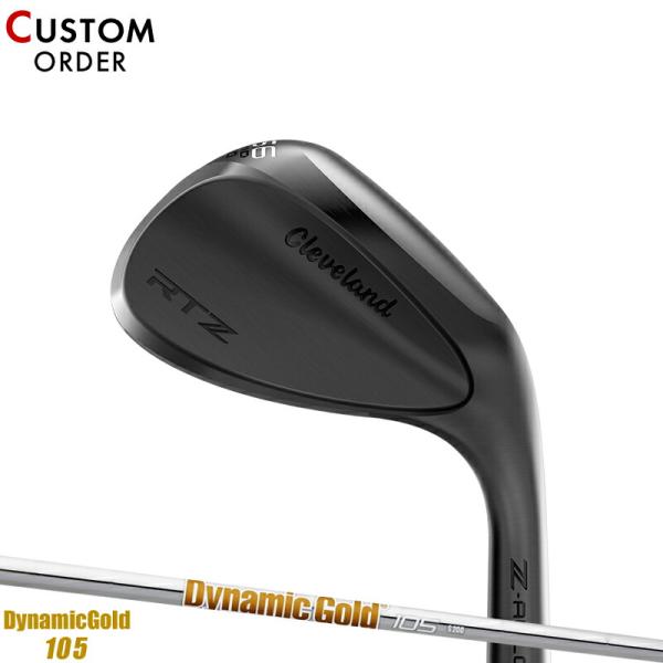 カスタム 右打用 クリーブランド RTZ ウェッジ ブラックサテン ダイナミックゴールド 105 ス...