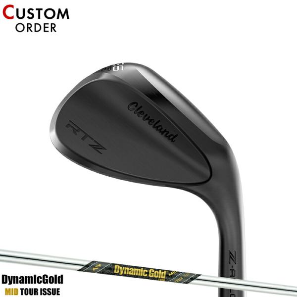 カスタム 右打用 クリーブランド RTZ ウェッジ ブラックサテン ダイナミックゴールド ミッド ツ...