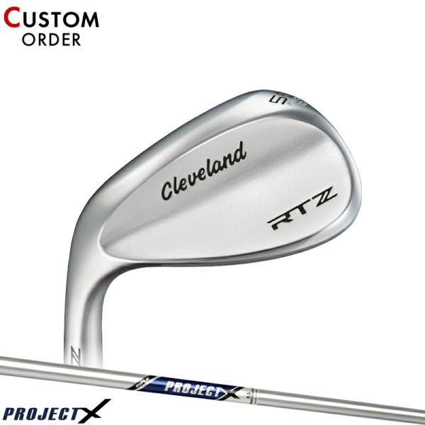 カスタム 左打用 クリーブランド RTZ ウェッジ ツアーサテン プロジェクト X スチールシャフト...