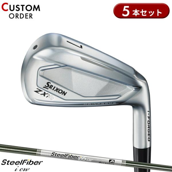 カスタム ダンロップ スリクソン ZXi4 アイアンセット 5本組 スチールファイバー i cw カ...