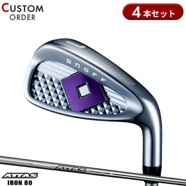 カスタム 女性用 オノフ レディ アイアンセット 4本組 USTマミヤ アッタス アイアン 80 カ...