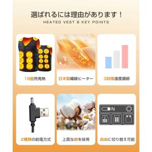 電熱ベスト 日本製 ヒーター 電熱ベスト モバ...の詳細画像2