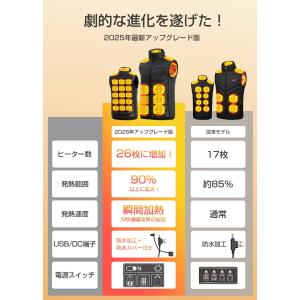 【今期最新モデル・26エリア発熱】電熱ベスト ...の詳細画像4