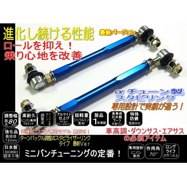 アルファード 調整式 スタビリンク スタビライザーリンク −10〜+140ｍｍ 1台分 20系【AN...