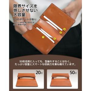 名刺入れ メンズ 本革 栃木レザー 大容量 5...の詳細画像3