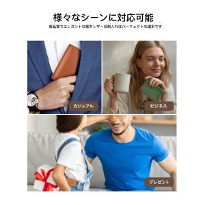 名刺入れ メンズ 本革 栃木レザー 大容量 5...の詳細画像5
