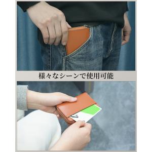 クレジットカードケース 栃木レザー メンズ カ...の詳細画像5