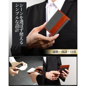 名刺入れ メンズ 本革 オイルレザー 再生ナイ...の詳細画像5