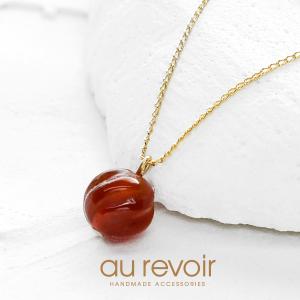 L'ange（ランジュ） 赤メノウ レッドアゲート ネックレス 天然石 1粒