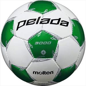 [molten]モルテン サッカーボール検定4号球 ペレーダ3000 (F4L3000-WG) ホワイト×メタリックグリーン[取寄商品]