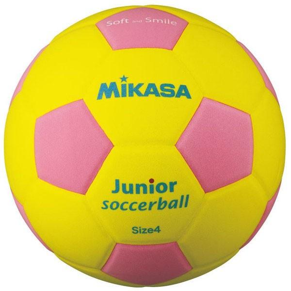 [Mikasa]ミカサスマイルサッカー 軽量4号球 ジュニア(SF4J-YP)(00)イエロー/ピン...