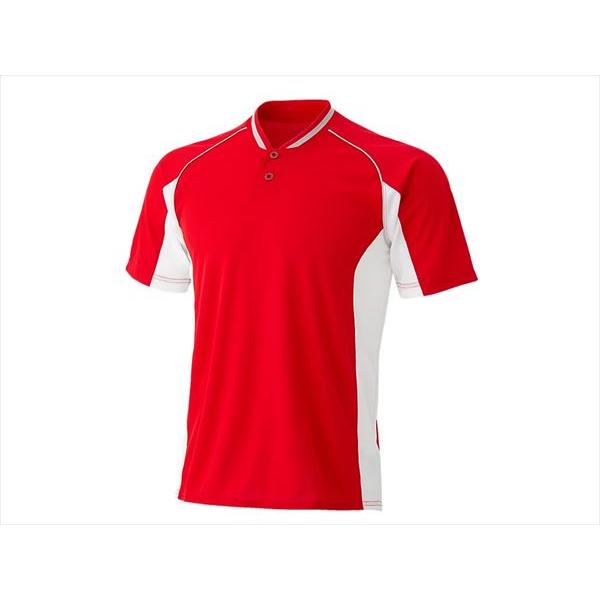 [asics]アシックス ベースボールシャツ (BAD020)(600)レッド/ホワイト[取寄商品]