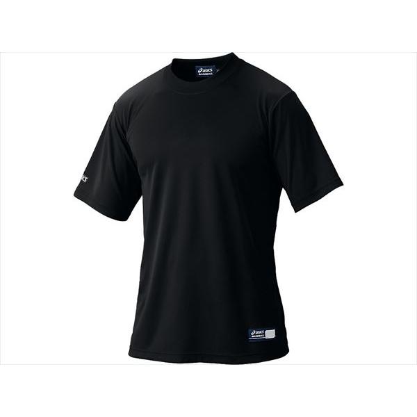 [asics]アシックス ベースボールTシャツ (BAT004)(90)ブラック[取寄商品]
