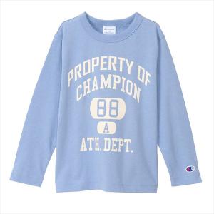 [Champion]チャンピオン スクールサイズ キッズ ロングスリーブTシャツ (CK-X405)(320) サックス[取寄商品]｜auc-aspo