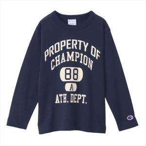 [Champion]チャンピオン スクールサイズ キッズ ロングスリーブTシャツ (CK-X405)(370) ネイビー[取寄商品]｜auc-aspo