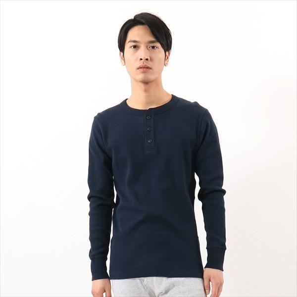 [HANES]ヘインズ HENLY NECK ロング Tシャツ (HM4-S104)(370) ネイ...