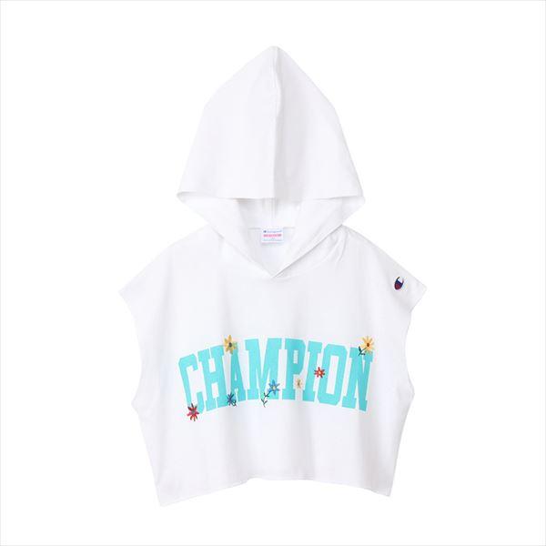 [Champion]チャンピオン スクールサイズ ガールズ フーデッドTシャツ (CK-X316J)...