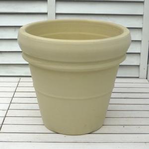 アンティーク リムポット 37cm ホワイトの植木鉢 イタリア製 大型 テラコッタ 素焼き鉢 陶器鉢 園芸 ガーデニング デローマ社 プランター 93090