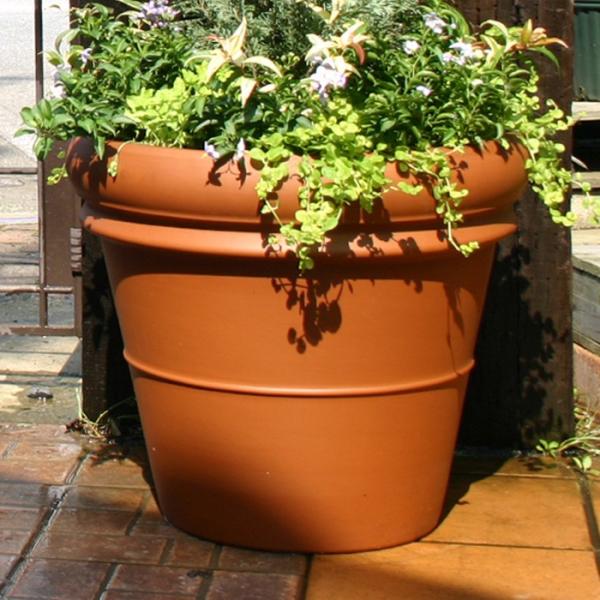人気の植木鉢 イタリア製 リムポット 42cm テラコッタ 大型 陶器鉢 プランター *Italia...