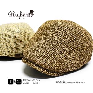 麦わら ハンチング メンズ 帽子 キャスハンチング