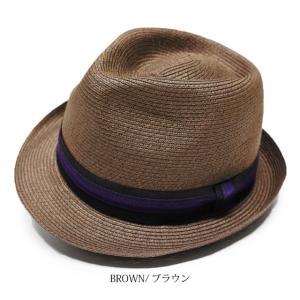 Grace / グレース BRAID HAT TRI XL 大きいサイズ ペーパーハット ストローハット 中折れ 
