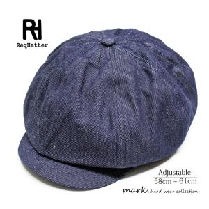 キャスケット ハンチング メンズ 帽子 大きいサイズ対応 ゴルフ メンズ帽子 デニム ビッグキャスケット DENIM BIG CASKET レックハッター ReqHatter｜auc-mark