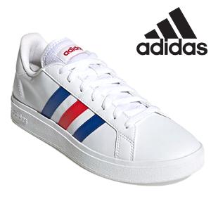 adidas（アディダス） スニーカー メンズ 靴 白 ホワイト 青 ブルー 赤