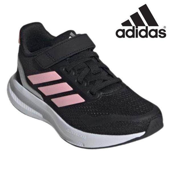 アディダス スニーカー キッズ ジュニア 子供 靴 女の子 男の子 黒 ブラック 白 ホワイト ピン...