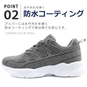スニーカー メンズ 靴 黒 ブラック グレー ...の詳細画像2