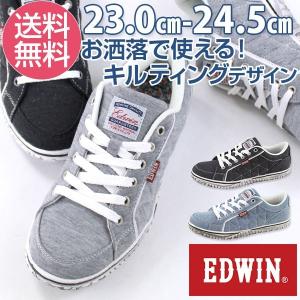 エドウィン スニーカー レディース ローカット 黒 かわいい EDWIN ED-4133 tok｜auckutsu-nishimura