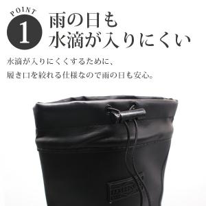 レインブーツ レディース メンズ 長靴 黒 ブ...の詳細画像1