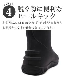 レインブーツ レディース メンズ 長靴 黒 ブ...の詳細画像4