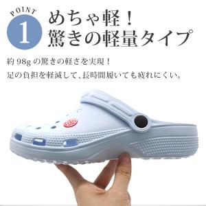 サンダル レディース 靴 クロッグ 黒 ブラッ...の詳細画像1
