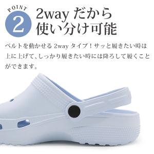 サンダル レディース 靴 クロッグ 黒 ブラッ...の詳細画像2