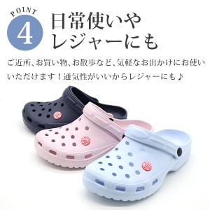 サンダル レディース 靴 クロッグ 黒 ブラッ...の詳細画像4