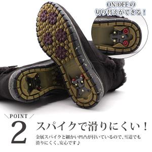 ブーツ レディース 長靴 黒 ブラック ネイビ...の詳細画像3