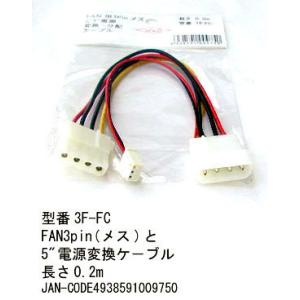 【3F-FC】5インチ電源をファン用3ピン電源(メス)に変換