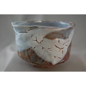 hch-3 金窯変志野焼 抹茶茶碗 文部大臣奨励賞受賞作家 荒川 明作 木箱