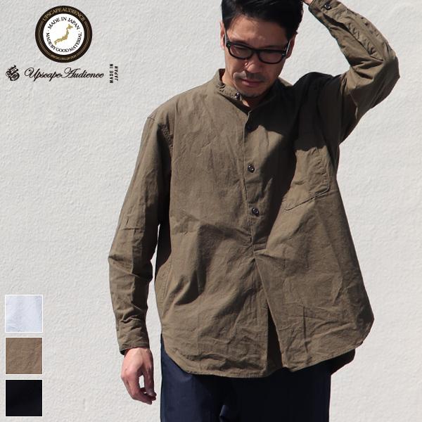 オーディエンス Audience バンドカラースリーピングシャツ 馬布ヴィンテージ地 フィニッシュ加...