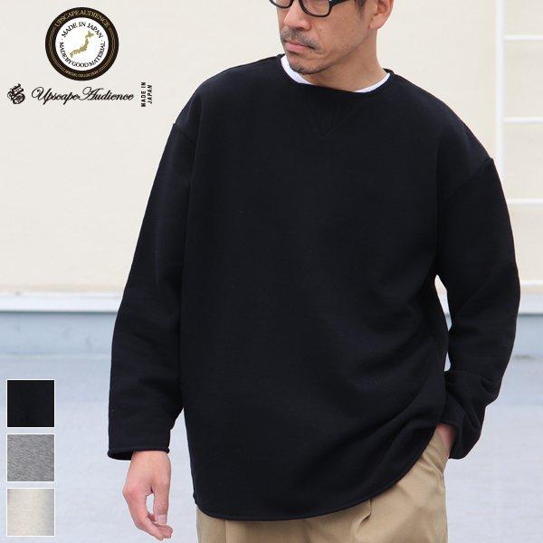 オーディエンス Audience ガゼット付き クルーネック長袖 吊り裏毛 日本製